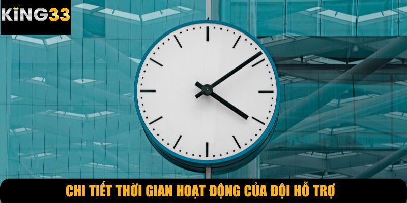 Chi tiết thời gian hoạt động của đội hỗ trợ